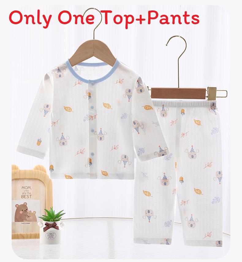 Baby Cotton Summer Pajamas Set With Antibacterial Fabric For Newborns And Toddlers