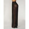 Sexy Solid Color Mesh Wide Leg Pants Sexy Pure Color Mesh Wide Leg Pants