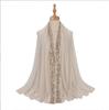 High Quality Pearls Chiffon Scarf Muslim Women Sequins Hijab Headwrap Arab Plain Turban Shawls Hair Accessories 175*70cm