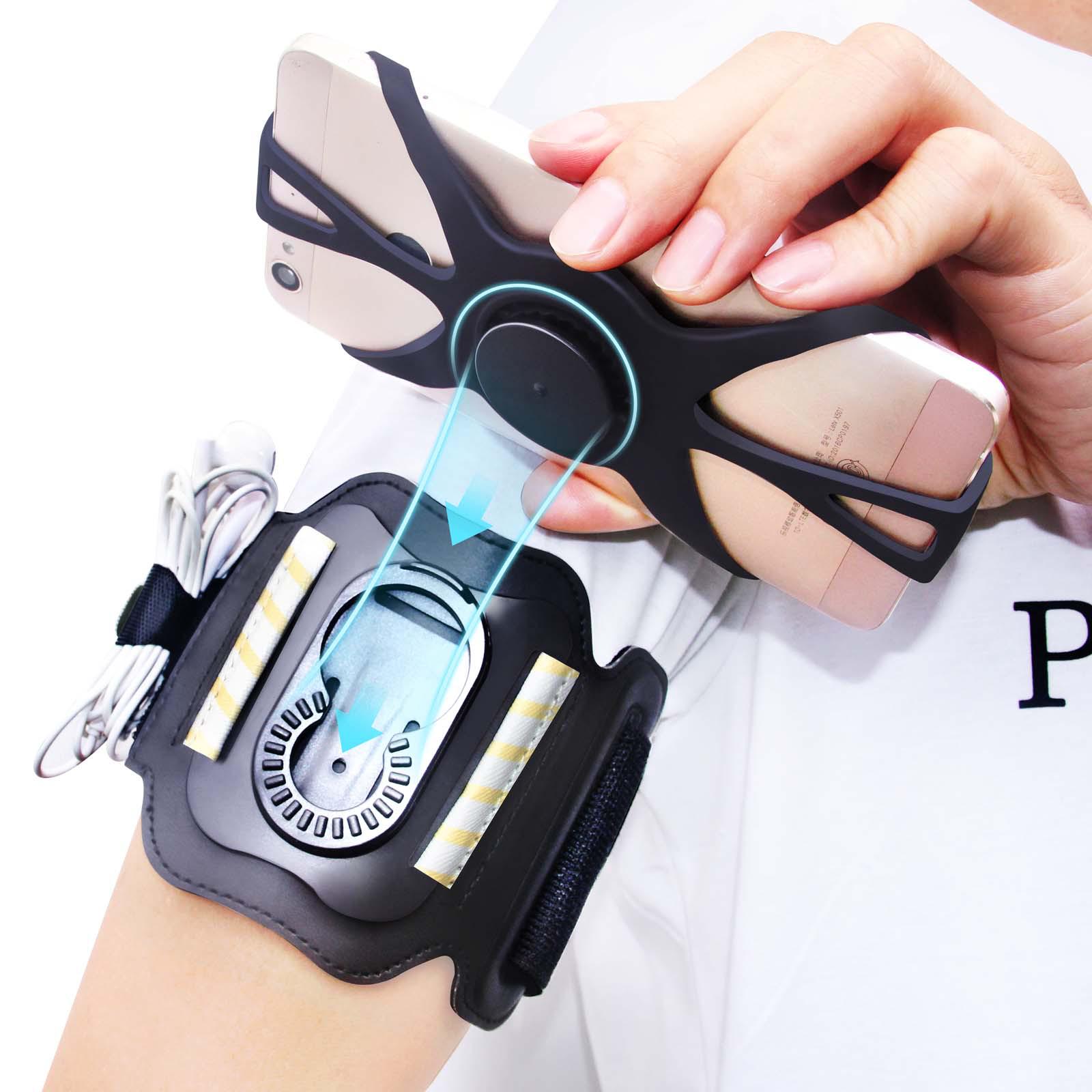 2023 Rotatable Detachable Silicone Phone Armband for Running павлин голубой