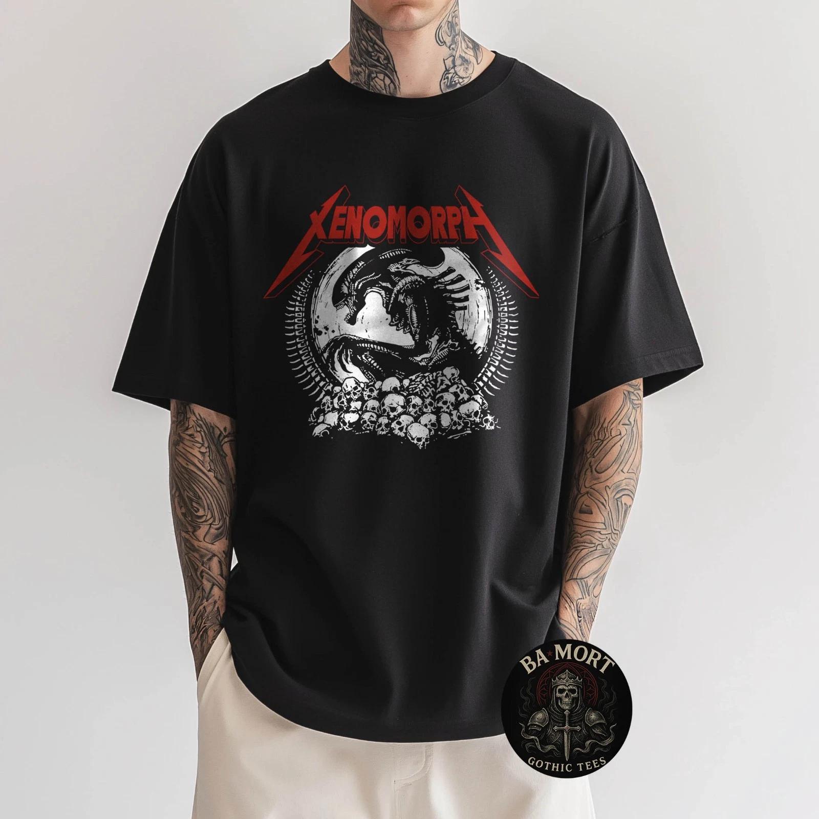 Xenomorph Alien Metal Band Fan 100% Cotton T-shirt Mens Tees Top M