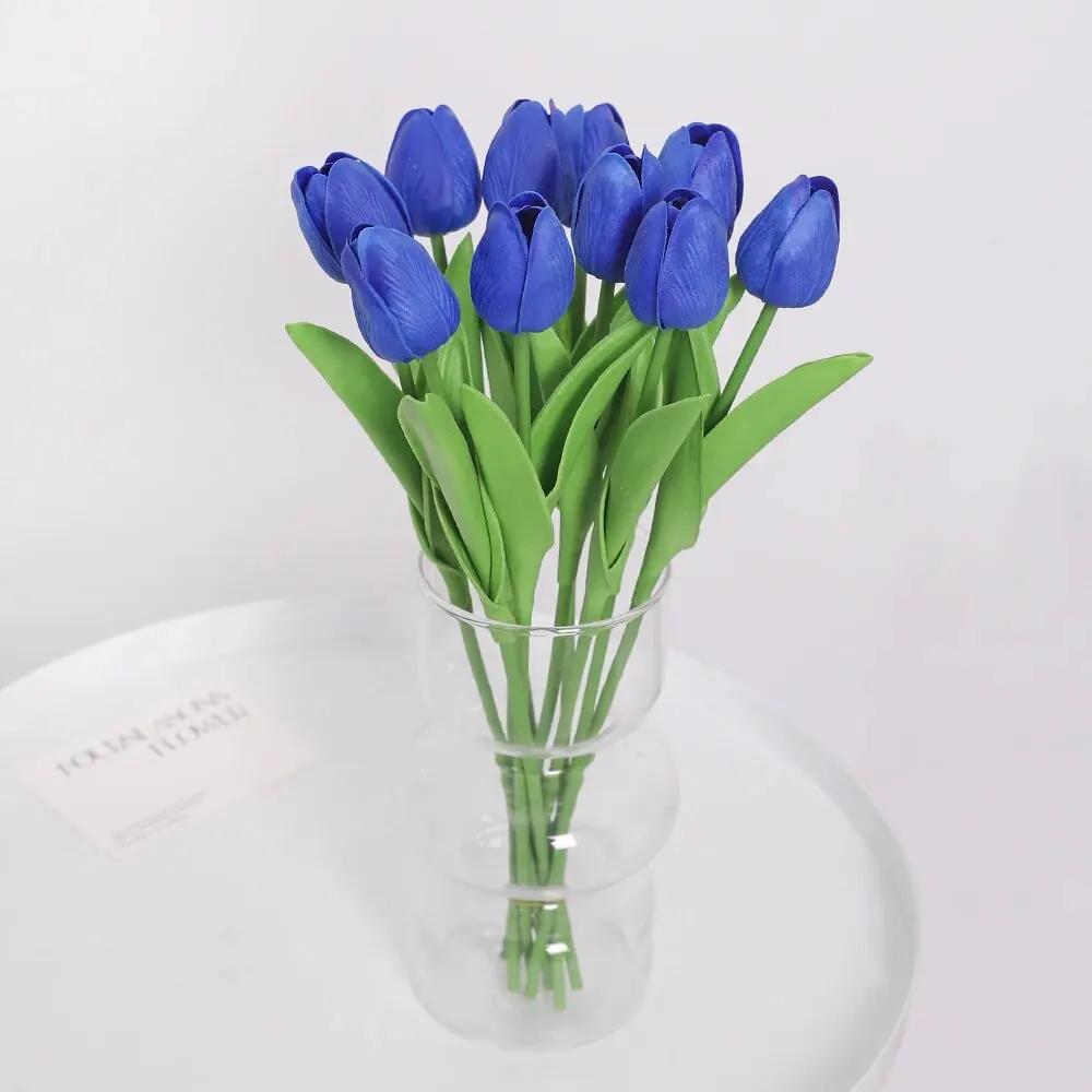 10Pcs Tulip Artificial Flowers Real Touch Bouquet Fake Flowers for Home Bedroom Decor Garden Wedding Decoration Vase Accessories