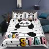 Cartoon Panda Bedding Set 3D Beautiful Animals Duvet Cover Home Textile Soft Bedding Set Single Queen King Size for Kin