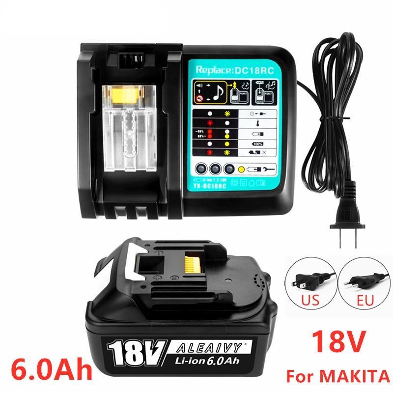 

Новая аккумуляторная батарея Bl1860 18 V 6000mah литий-ионная для Makita 18v батарея Bl1840 Bl1850 Bl1830 Bl1860b + Makita зарядное устройство