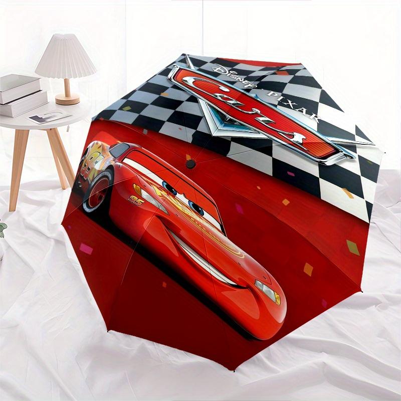Lightning McQueen,Pixar Cars Automatic Folding Umbrella   Simple 8 Rib Design, Bright Cartoon Pattern, Durable Iron Frame, Suitable For Trav
