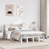 VidaXL Bookcase Bed Without Mattress White 160x200 Cm Solid Wood, Bed, Bedroom Furniture, Bed with Storage, Bed 3323882