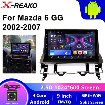 For Mazda 6 Atenza GG 2002 - 2007 2K QLED / IPS Android DSP Car Radio Multimedia Video Player GPS CarPlay Head Unit