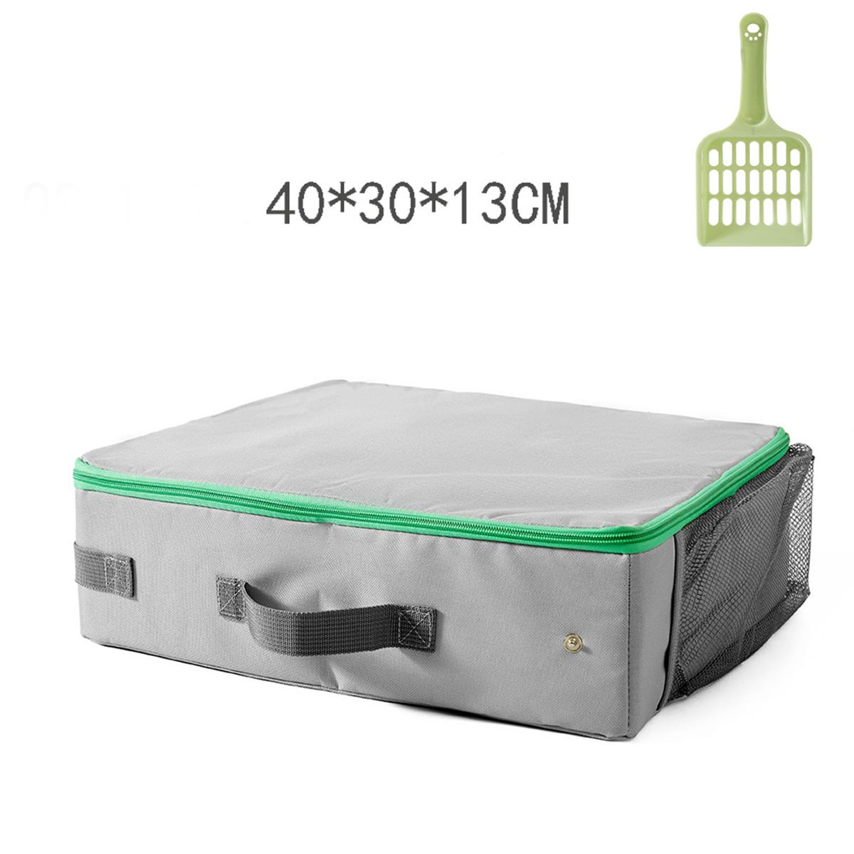 

Portable Cat Travel Litter Box with Zipped Lid, Foldable Travel Litter Box No Leakage No Smell Waterproof Easy Carry for Travel
