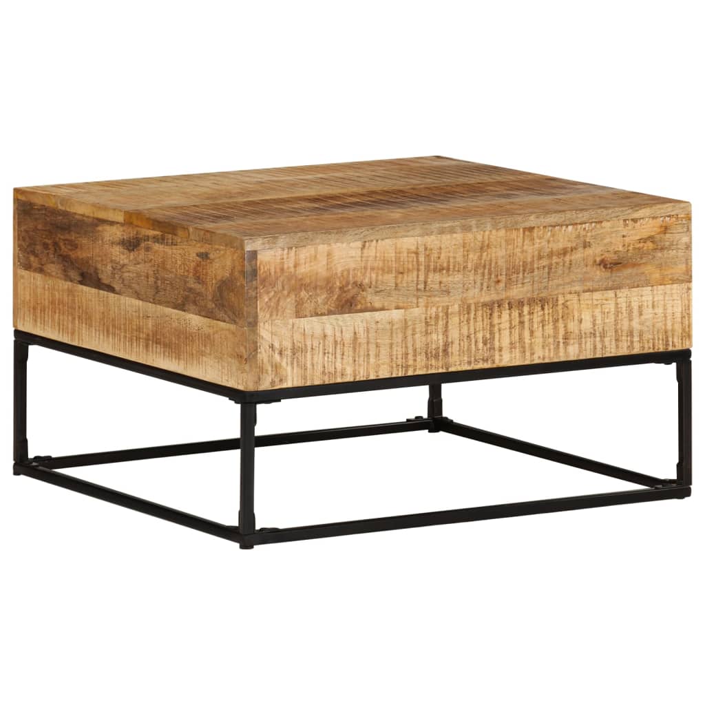  Coffee Table, 68x68x41 Cm, Rough Mango Wood