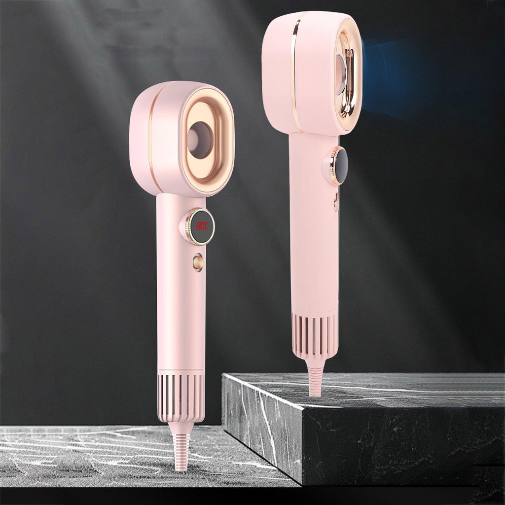 1400W High-Speed Hair Dryer with 110,000 RPM Brushless Motor, 20 MCelsiuss Airspeed, Red Light Hair Care Dryer, Magnetic Concentrator Nozzle, 5 Heat a