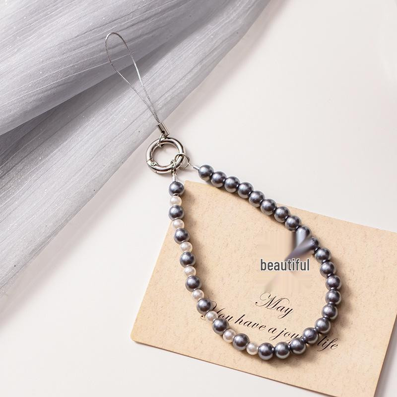 

Зеленый жемчужный чехол для телефона с бисером и шнурком на запястье