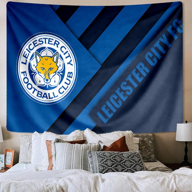 Leicester Football Club Crest Tapestry Playroom Tapestry, Accessories for Bedroom,Livingroom, dormitory Room Wall Decor Fan Birthday Gifts