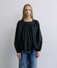 MAIS Square Neck Balloon Blouse / Black