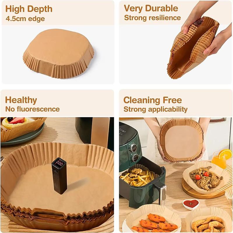 Air Fryer Grillpapier Antihaft Küchenbackmatte Rechteckige Backform Küchenofen Antihaft Öl Air Fryer Papier Einlage