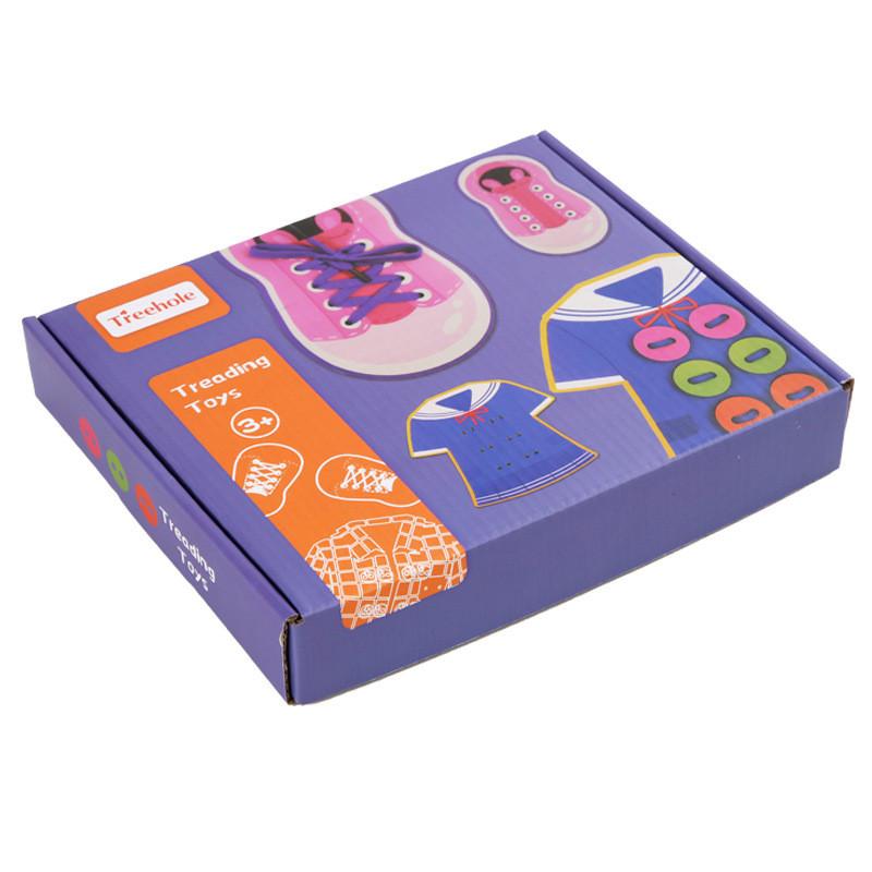 Wooden Shoe Tying Game Toy With Diy Fun For Kids Educational Play