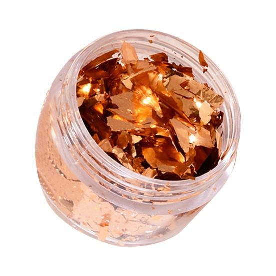 1 låda Nail Art Paljetter Dekoration Gyllene/Silver Färg Oregelbunden Tinfolie Flake DIY Manikyr UV Gel Polish 3D Glitter Nageldekoration Tillbehör