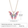 Stainless Steel Butterfly Charm Pendant Necklace for Women, Waterproof 18K Gold Plated Tarnish Free Summer Daily Layering