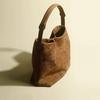A Casual Simple Suede Shoulder Bag for Women Versatile Leather Bag