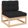 8 piece garden lounge set with cushions solid pine wood