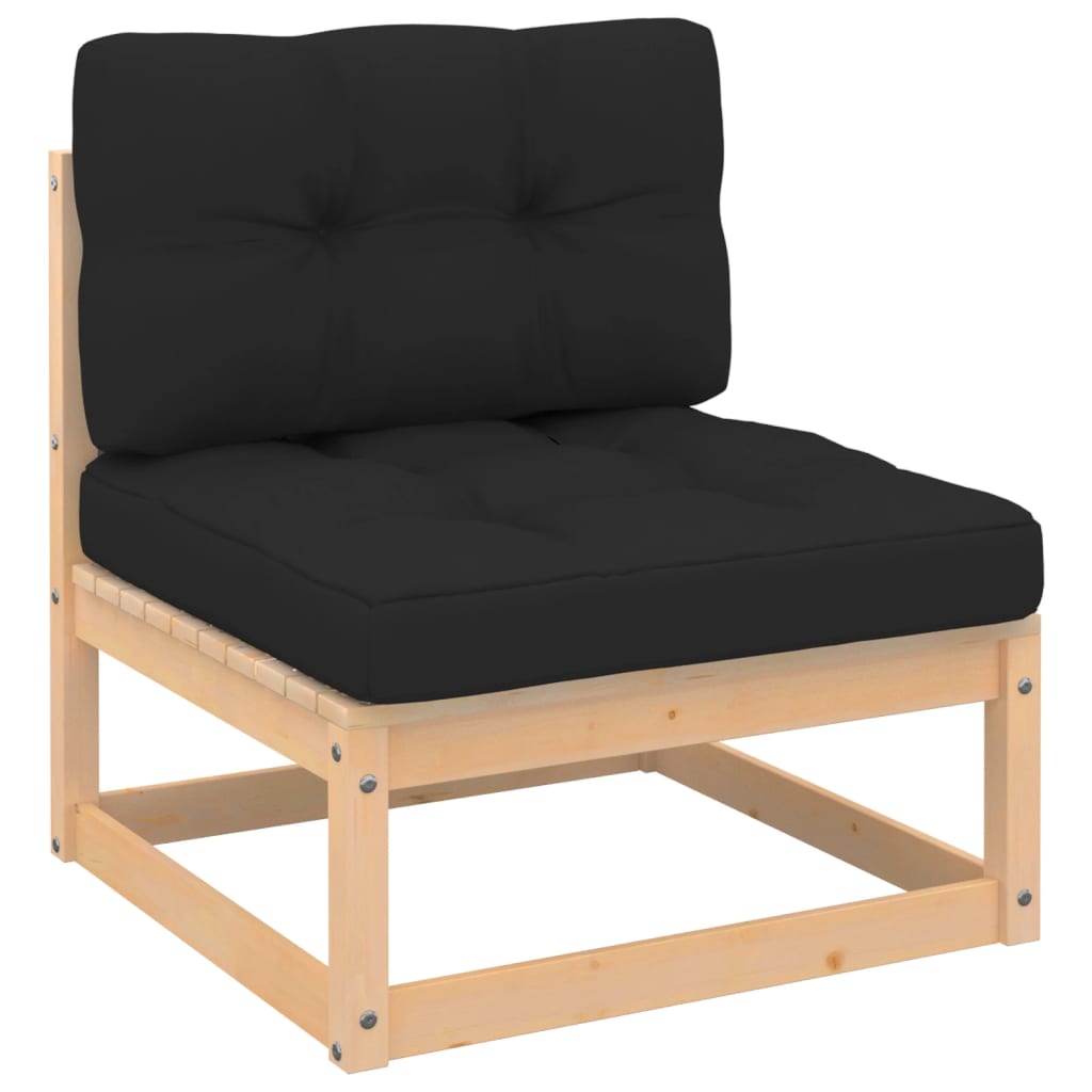 8 piece garden lounge set with cushions solid pine wood