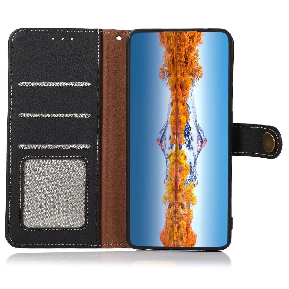 

KHAZNEH for Honor 400 5G (Global) Case Genuine Cow Leather Wallet Phone Cover Green