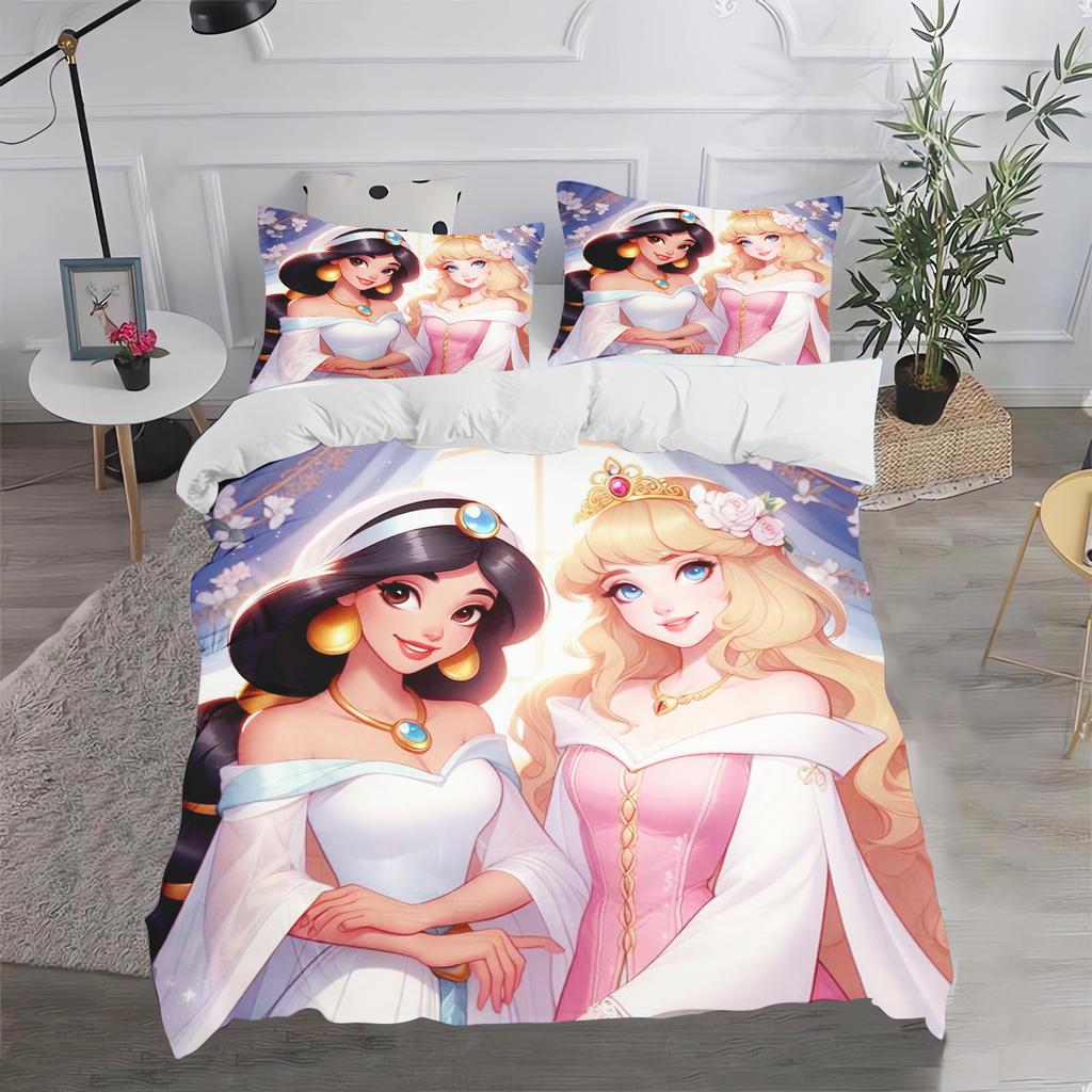 Aladdin Jasmine Prinzessin Bettbezug Set Bettwäsche Steppbett Sets King Size 3D Kinderbettwäsche Set