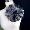 3D Floral Trim Bridal Dress Appliqué Embellishment Material 20cm Oversized Luxury Craft Customizable Shoe Hat Decor