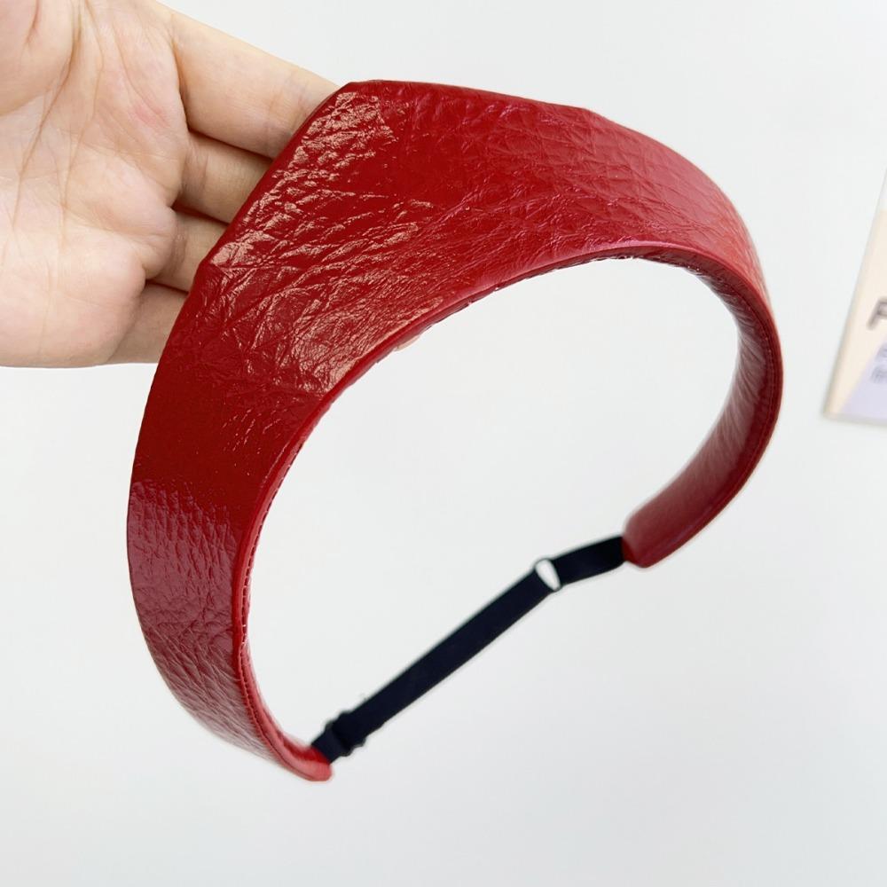Противоскользящая повязка на голову с короной, регулируемый обруч для волос, винтажная женская повязка на голову, головной убор для женщин красный