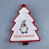 Three-Dimensional Hand-Painted Santa Claus Pine Tree Special-Shaped Ceramic Plate Breakfast Plate Dessert Dessert Plate Christmas Tableware