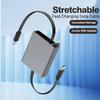 For Arrival Telescopic USB Cable Type C 66W PD 4 In 1 Data Cable Fast Charging Retractable For IPhone Samsung Mobile IPad Laptop