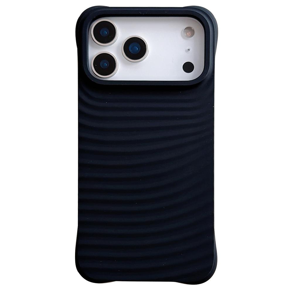 For iPhone 17 Pro Max Case Wave Pattern Liquid Silicone Shockproof Phone Cover