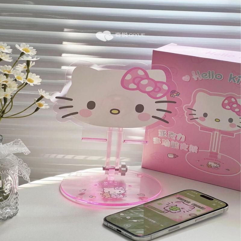 1 шт. Мультяшная Складная Настольная Подставка Hello Kitty Акриловая Телескопическая Подставка для Телефона Настольная Ленивая Регулировка Планшета