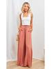 Euro-American Summer Wide-Leg High-Waisted Women's Culottes with Elastic Waistband