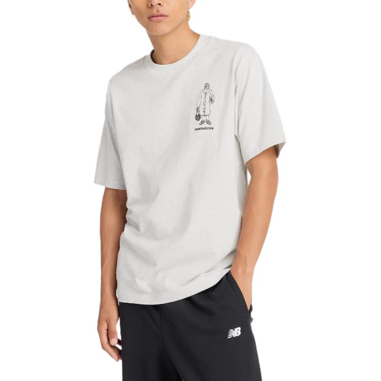 New Balance T Shirt Men s Ash Heather MT43554-AHH M