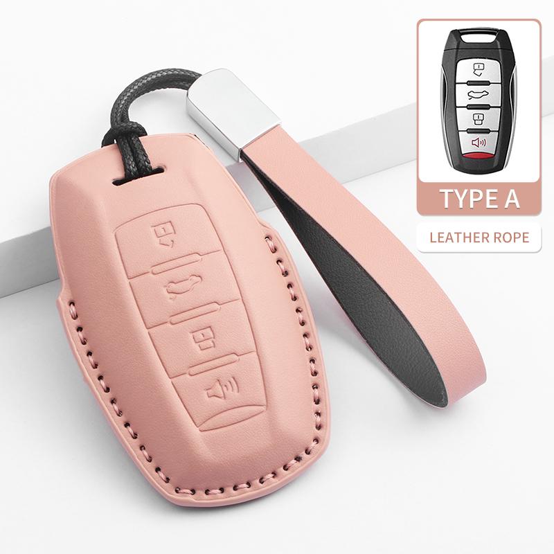 Interior Mouldings Leather Case Cover Car Key Protector Shell Fob Accessories For Haval Jolion F7 H9 H6 H2 F7X F7H H8 H3 H4 H1 H