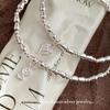 Creamy Sweet Style Heart and Candy Beaded Bracelet, S925 Sterling Silver, Women's Thin Design.