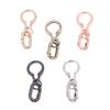 1/3Pcs Double Opening Swivel Clasp Clips Metal Spring Snap Hooks With Key Ring For Diy Keychains Craft Accessories