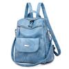 PU Perfect for A4 [BOTATA] Women's Backpack, Leather, Small, Waterproof, Commuting, Cute, Stylish, Size, Anti-Theft (NSSJB01-Blue)