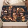 Vintage Broken Bookshelf Carpet Door Mat WELCOME Rug Non-Slip Indoor Mat Machine Washable Rug for Living Room Entryway
