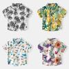 Boys Fashion Casual T Shirt Short Sleeve Vacation Beach Button Down Summer Top for Kids