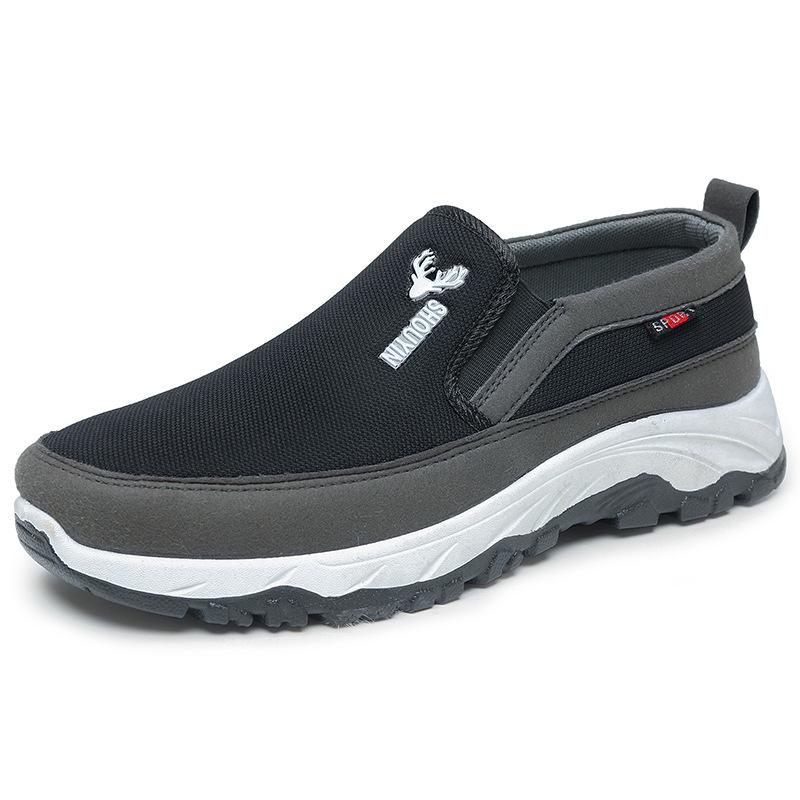 2025 New Beijing Cloth Shoes Men's Spring and Summer Shoes for the Elderly, Soft Sole Casual Sports Men's Shoes, Middle-aged and Elderly Walking Shoes