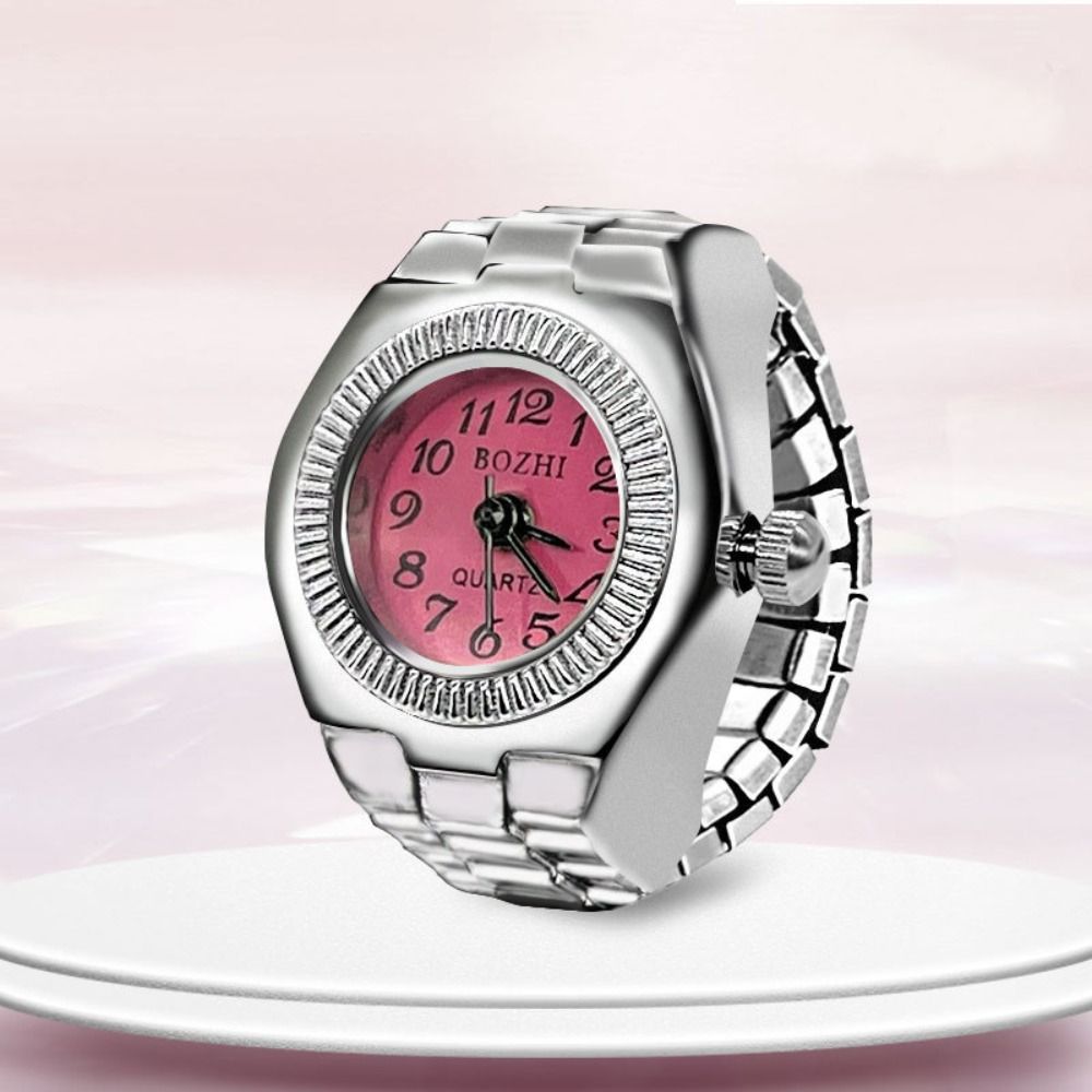 Mini Pierścionki Zegarkowe na Palec Stop Rzymski Kwarcowy Pierścionki Zegarkowe Zegarki Punk Pierścionki dla Pary