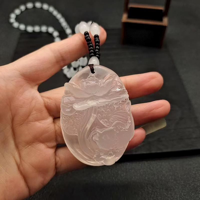 Sunlight Uv Color Change Necklace Water Drop Pendent Necklace For Women Unisex Lucky Long Pendant Sweater Chain Ornaments