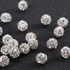Set of 500 White Clay Beads Embellished with Rhinestones Rhinestones Clay Beads Adornment for Custom DIY Decoration