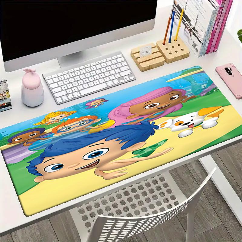 Bubble Guppies Theme Mouse Pad, Non Slip Rubber Base, Multifunctional Office & Home Decor, Perfect for Workspace Personalization.