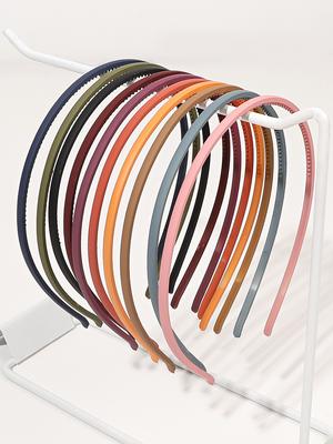 10 Stück Rutschfeste Gezahnte Gemischte Farben Haarband Gedrücktes Haar Gesicht Waschen Haarband Accessoires für Frauen Mädchen Dünnes Dickes Haar