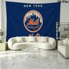 New York Mets Wandteppich Ästhetischer Wandbehang Bedruckter Stoffdecke Dekorative Wandteppiche für Schlafzimmer Wohnzimmer Heimdekoration