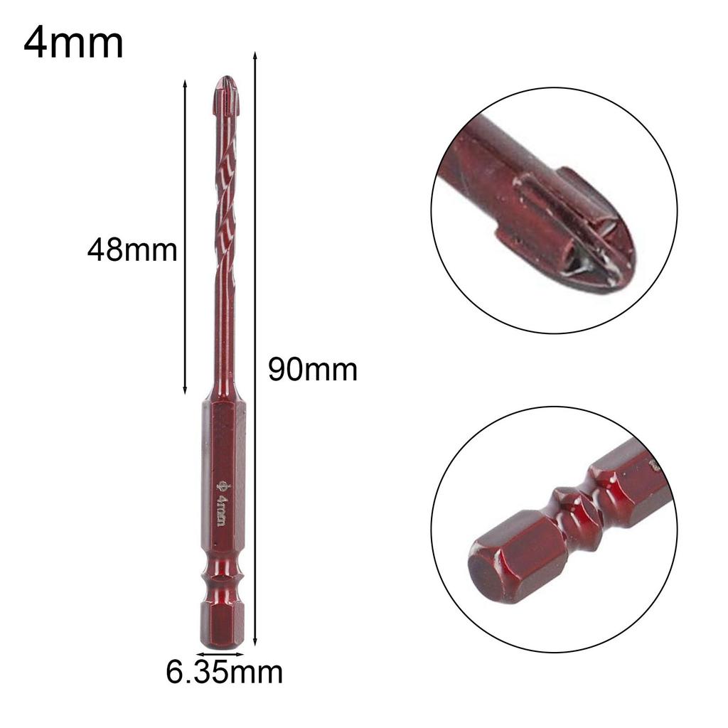 Cross Hex Drill Bit Set Glass Porcelain Tile Drill Bits Kit