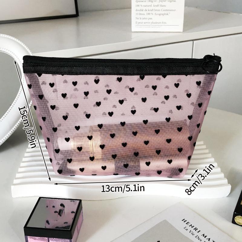 Große Kapazität Mesh Klar Kosmetiktasche Tragbar Reise Kulturtasche Schwarze Make-up Tasche Reißverschluss Aufbewahrungstasche Damen Beauty Organizer
