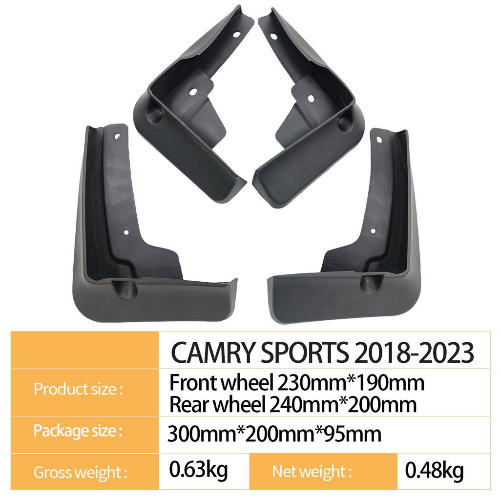 Blatníky pro Toyota Camry Sports 2018-2023 Zahraniční obchodní Lapače nečistot